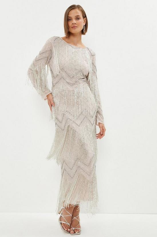 Dresses | Premium Fringe Embellished Maxi Dress | Coast